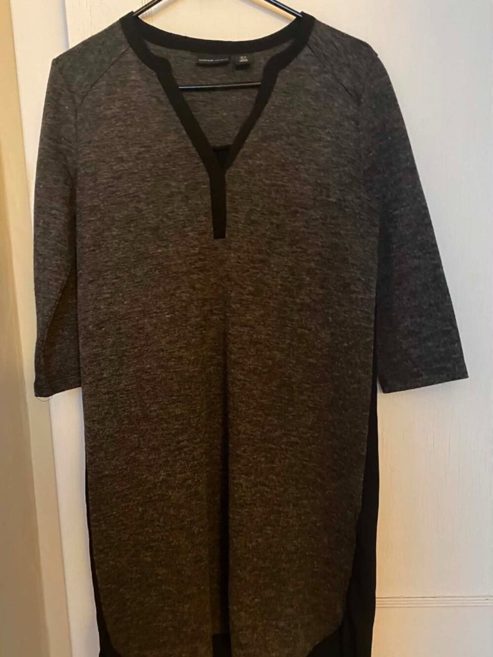 Adrienne Vittadini simple comfortable grey/black dress